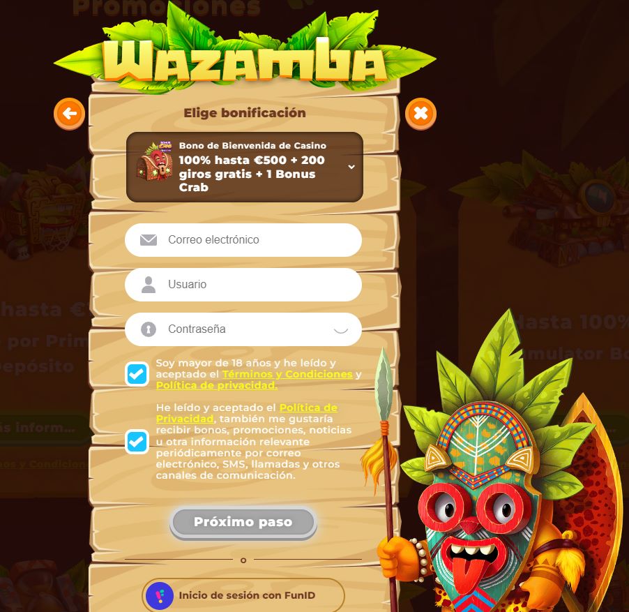 Wazamba casino acceso